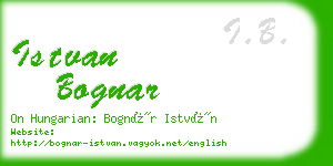 istvan bognar business card
